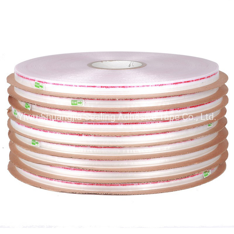 9/3mmdouble Side Insulation Strip for OPP Bag, Brand Printed PE Release Film Sealing Tape